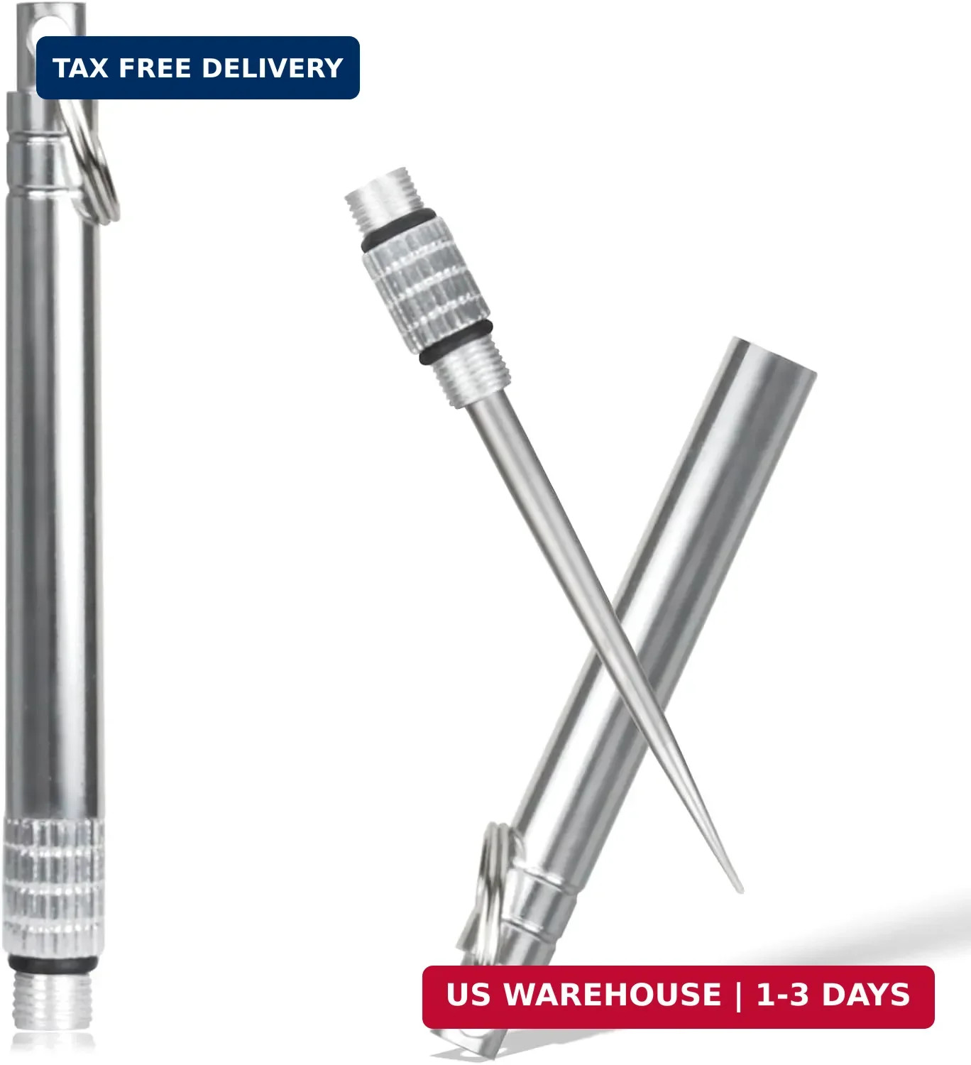 2PCS Portable Mini Titanium Toothpicks with Stainless Steel Holder – Reusable Me