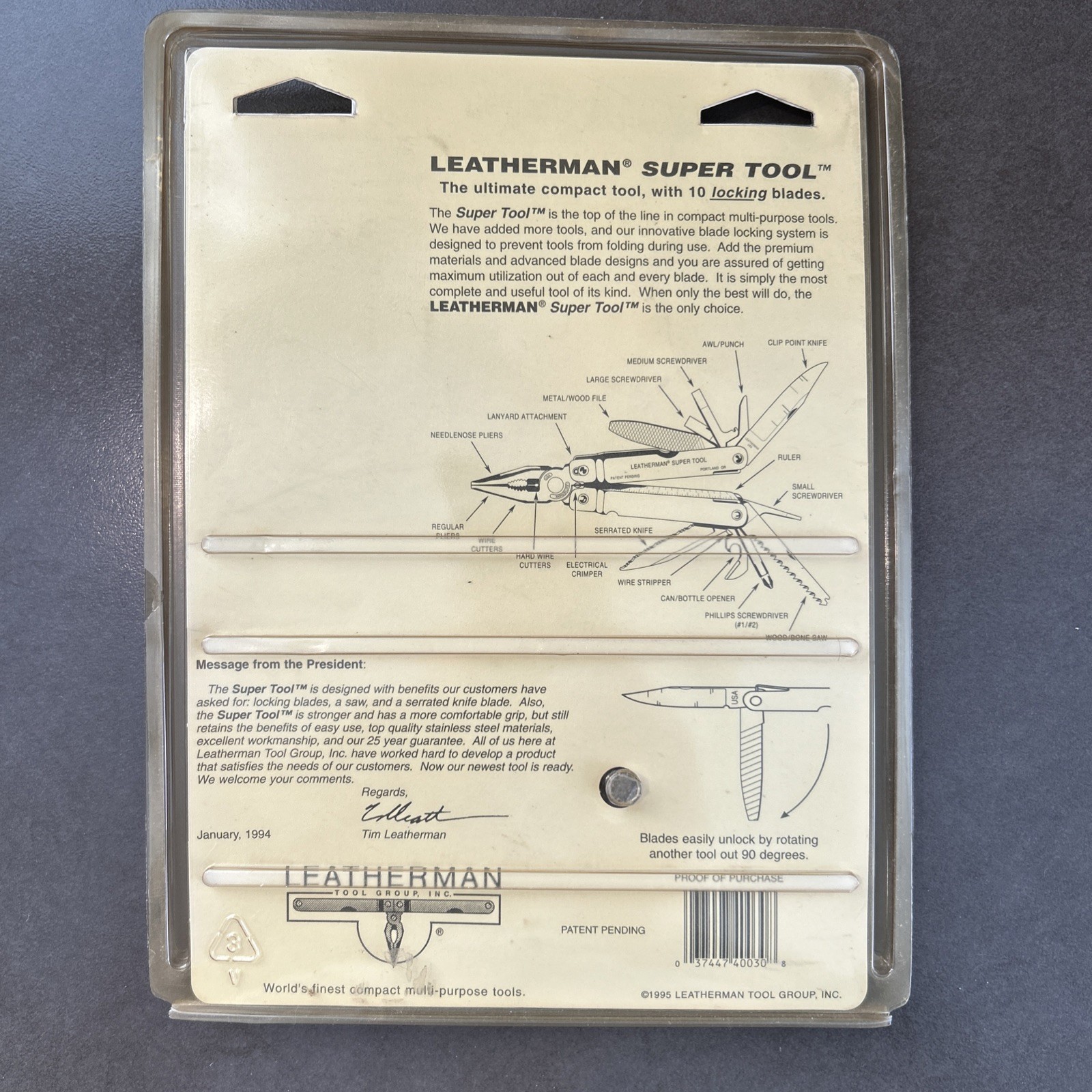 BRAND NEW Leatherman Original model super tool sealed blister pack! Supertool