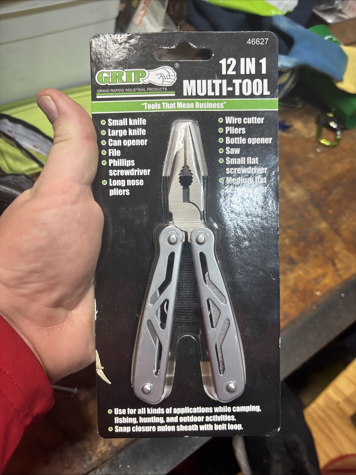 GRIP 12-in-1 Pocket Multi-Tool w/Caring Case- 46627 In Package Free Shipping