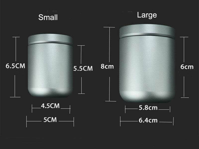 EDC Aluminium Alloy Waterproof Storage Box Sealed Pill Case Container Travel Cup