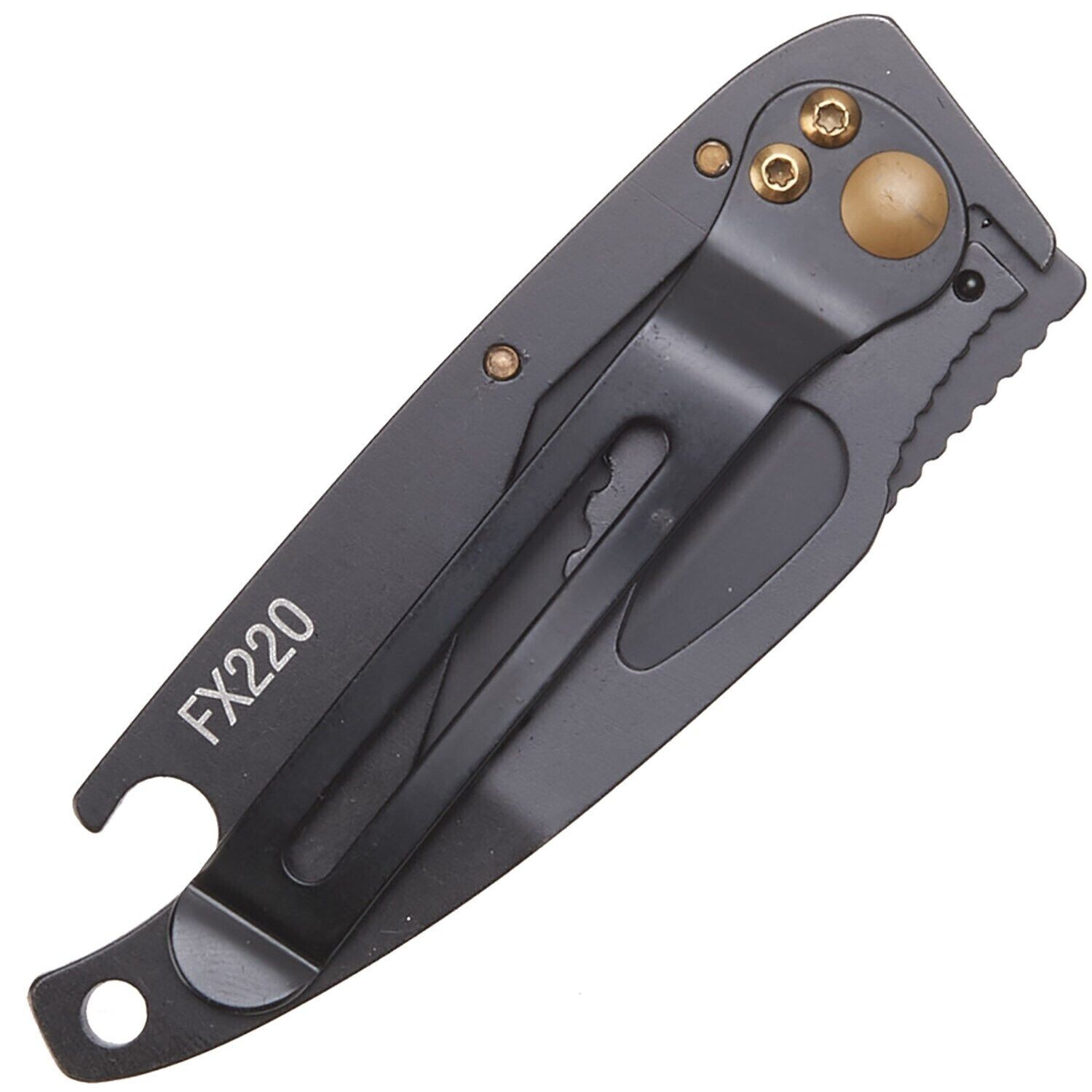COAST FX220 Stainless Steel 2″ Blade Pocket Knife w/ Money Clip & Bottle Opener