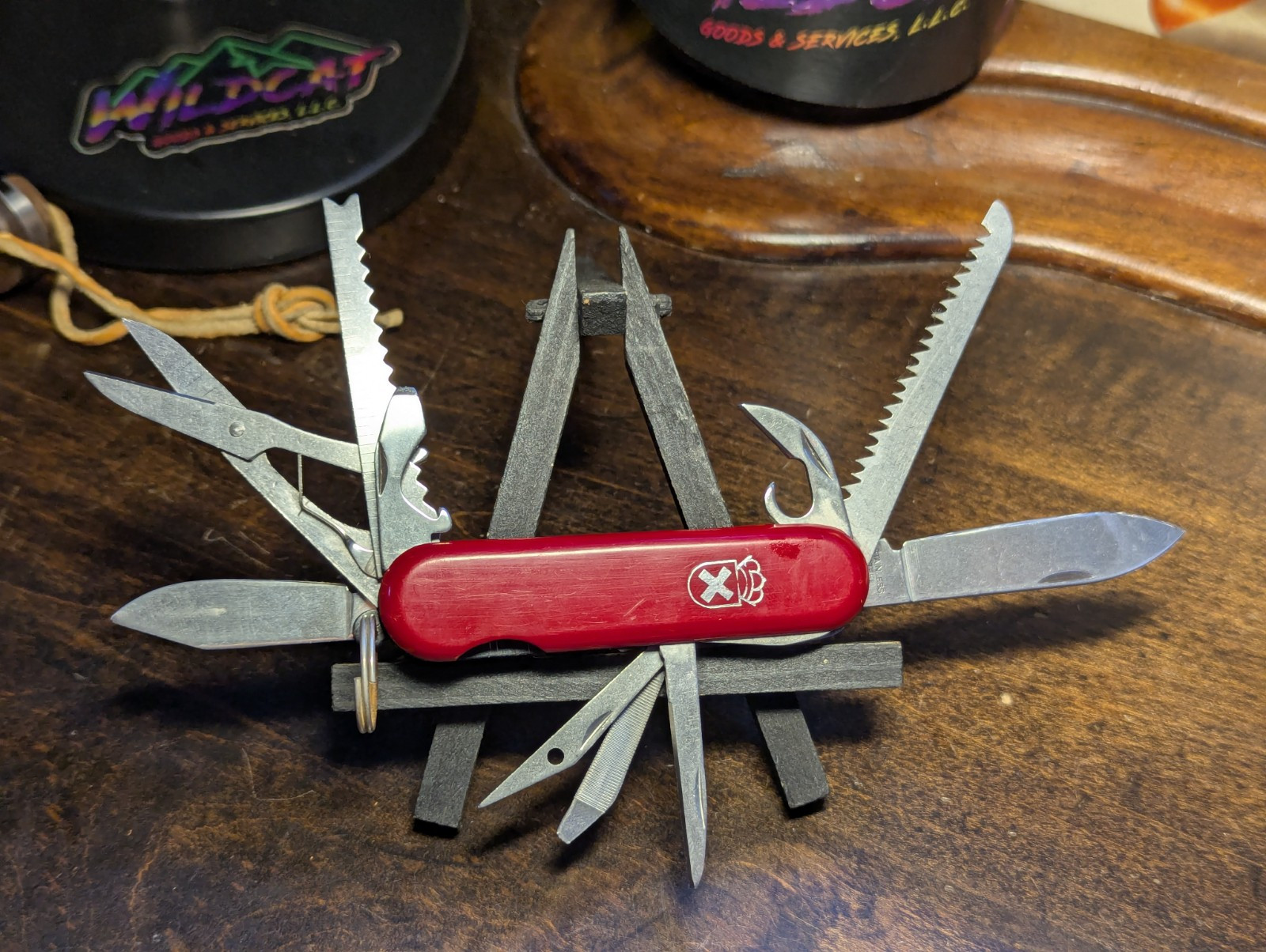 10-Tool Multi-Tool Pocket Knife Vintage Stainless Steel Japan Red (Missing 11th)