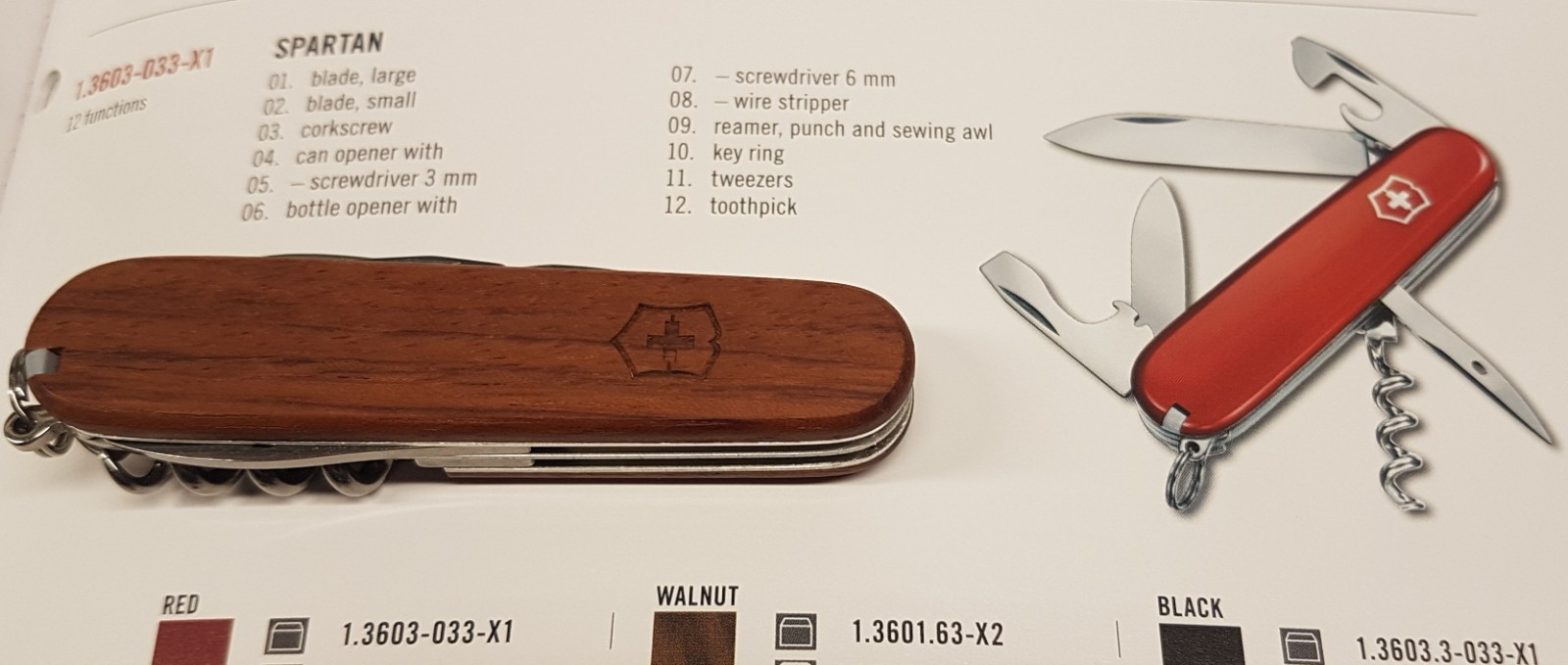 Victorinox Swiss Army Knife SPARTAN Walnut WOOD NEW old stock original box