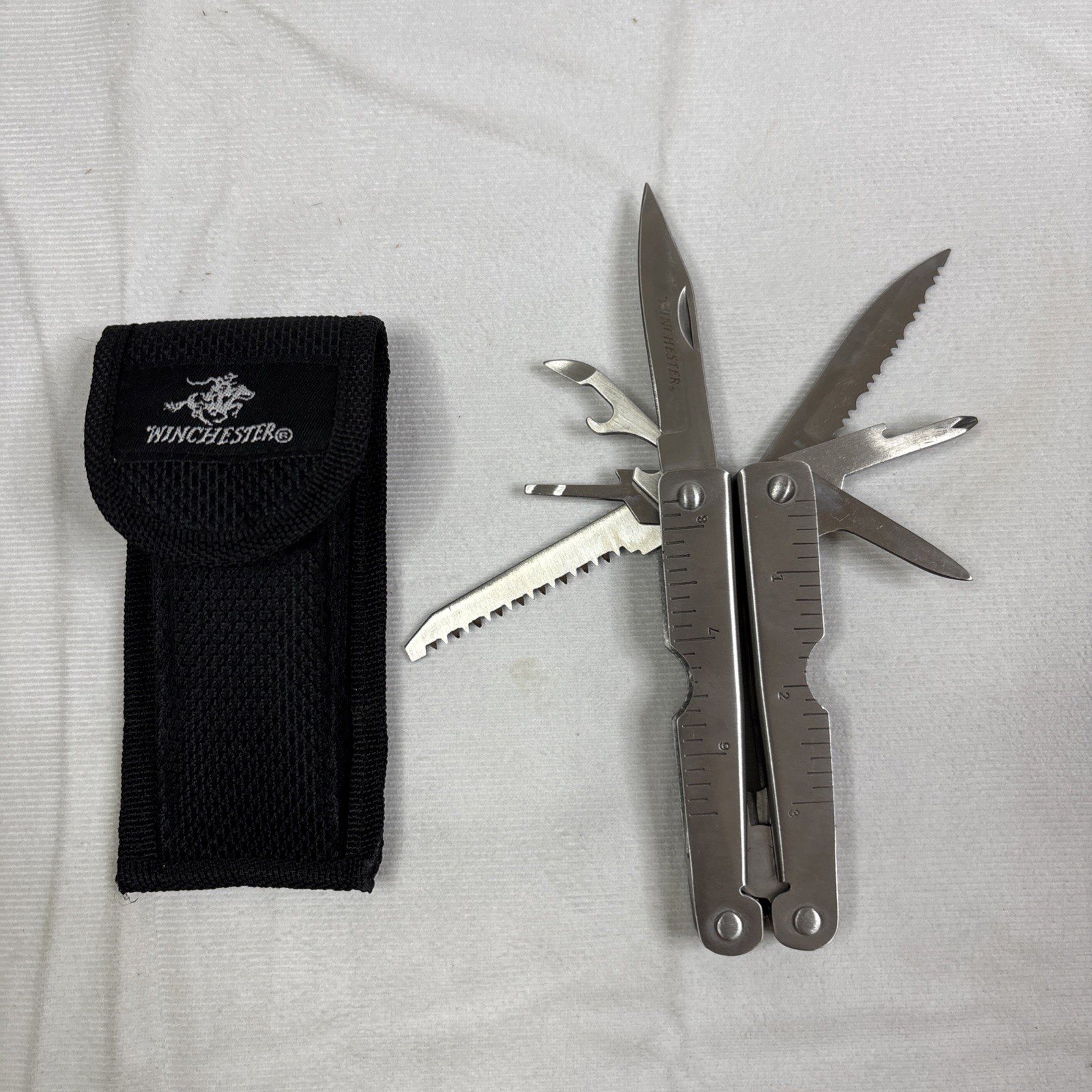 Winchester Stainless Steel Multi-Tool With Black Nylon Sheath Holster