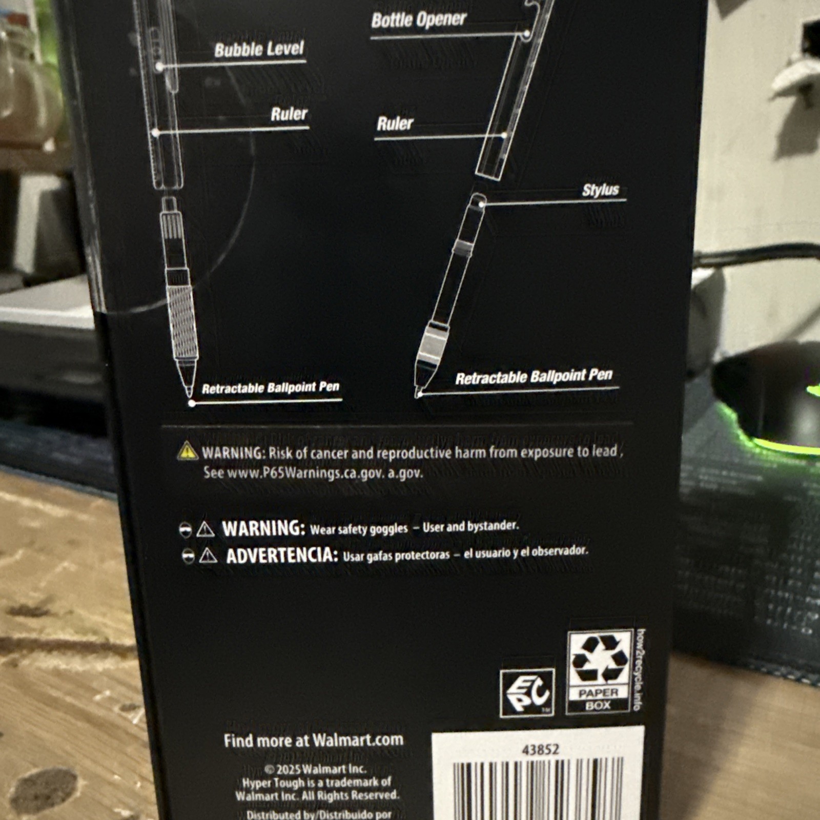 Hyper Tough 2-Piece Multi-Tool Pen Set Black NEW BOX