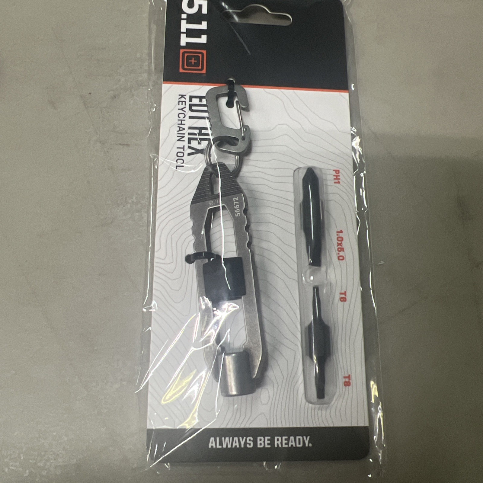 5.11 Tactical EDT Hex Multi-Tool Keychain, Steel, 4 Tools, Torx, Hex NEW