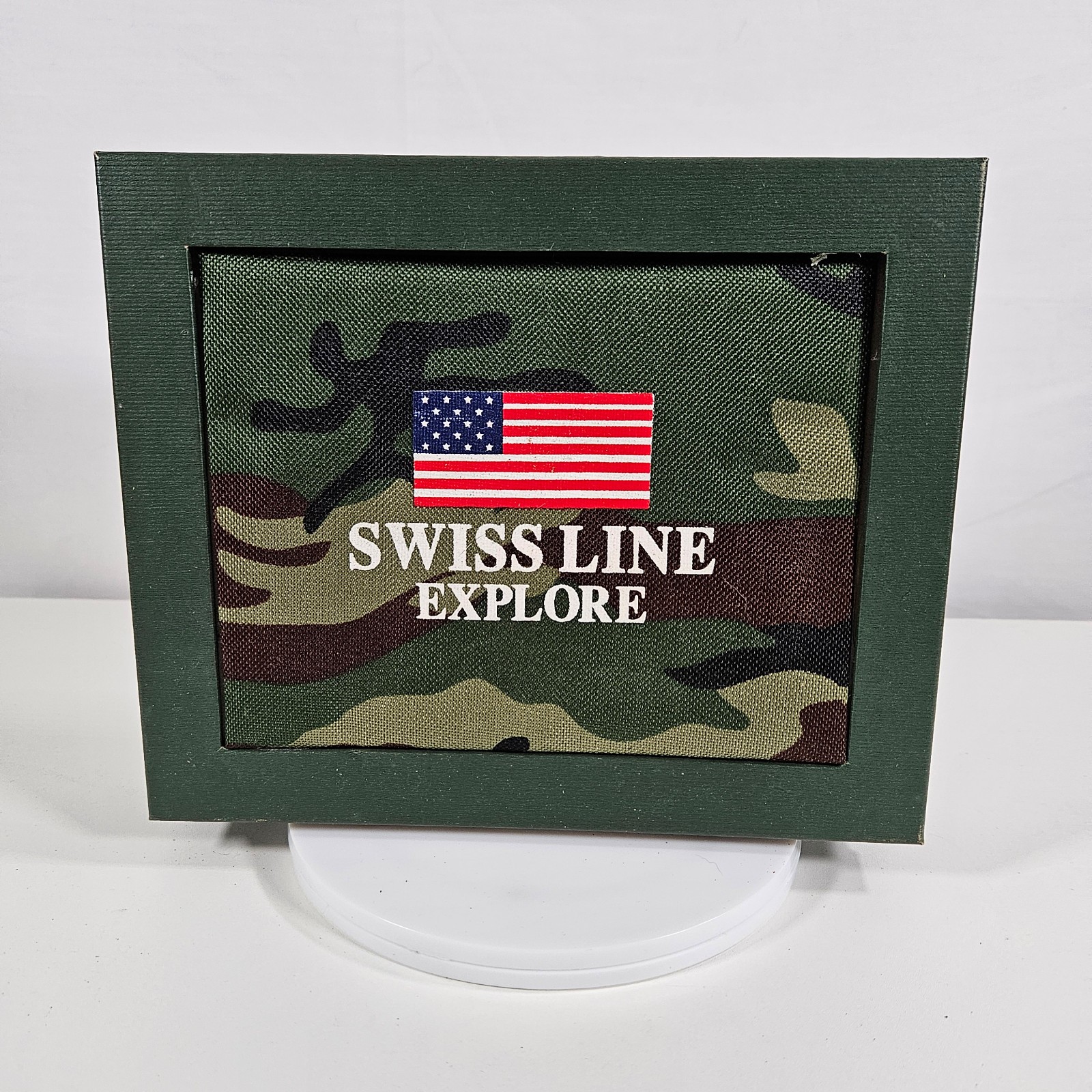 Swiss Line Explore Men’s Set Watch Camouflage Knife Wallet & Flashlight Gift