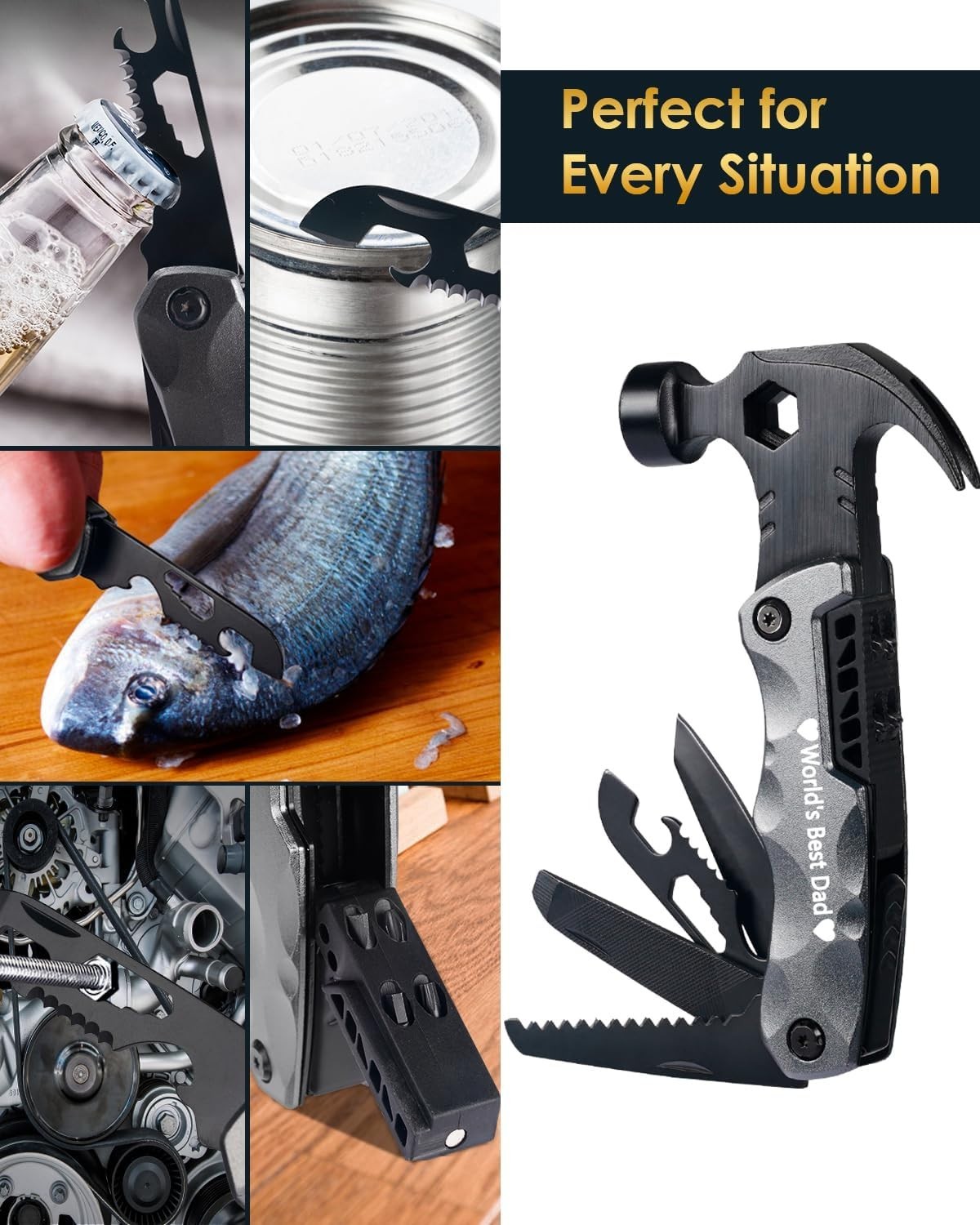 Versatile Stainless Steel 13-in-1 Multitool – Dad’s Essential Camping Companion