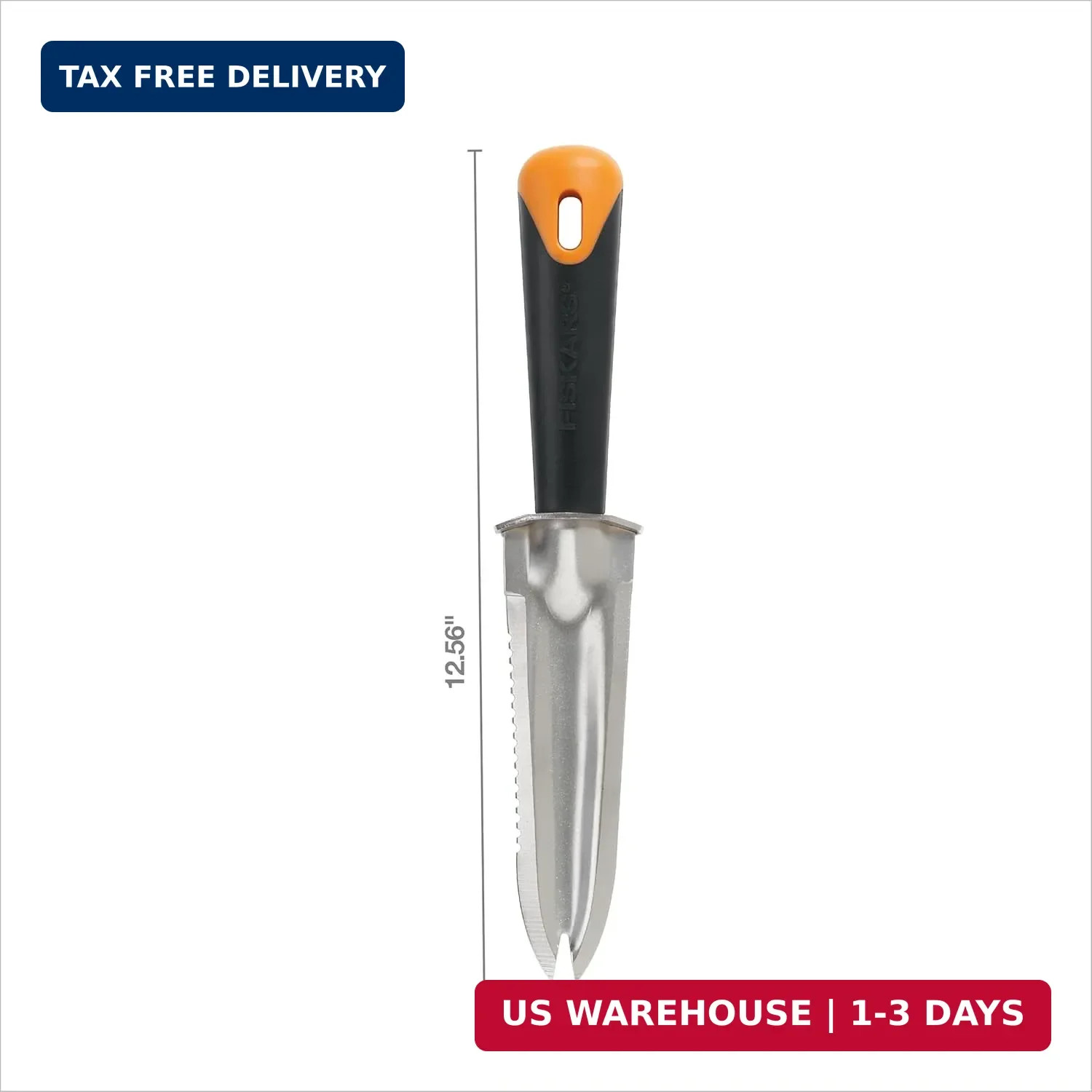 Fiskars Steel Garden Knife, Multi-Purpose Weed Puller Gardening Tool for Plantin