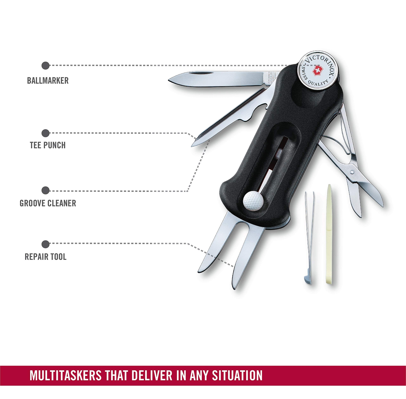 VICTORINOX Golf Tool Black 0.7052.3 Genuine in Japan Multi Function New