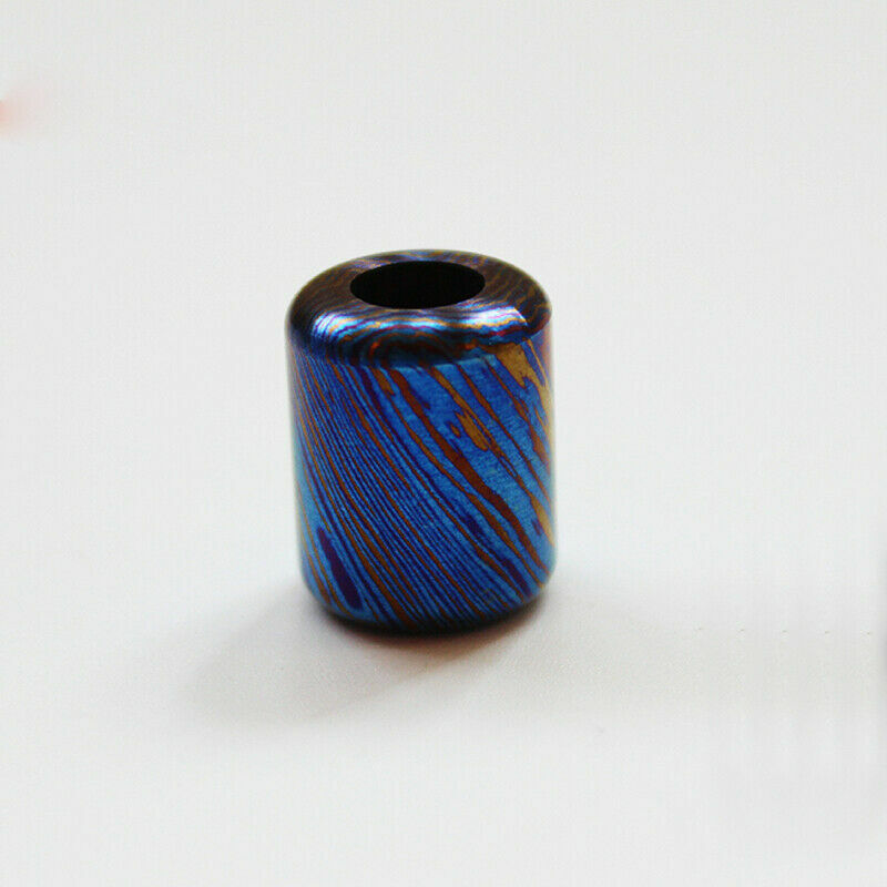 Titanium Damascus Lanyard Umbrella Rope Mokuti Pendant Timascus Bead EDC Beads