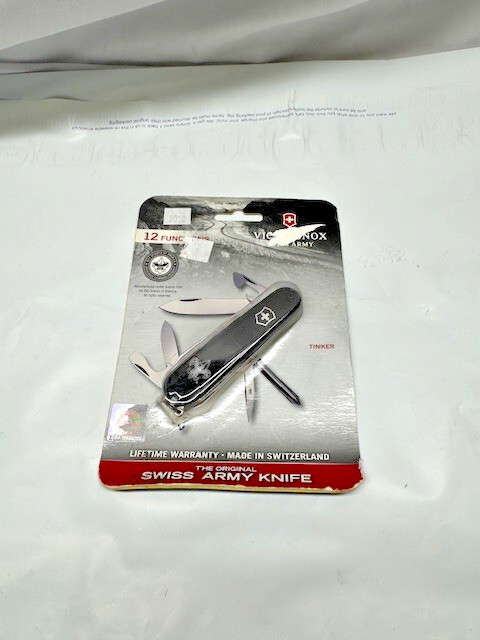 Victorinox Swiss Army Knife Tinker -12 Functions-BLACK*New Box Damage
