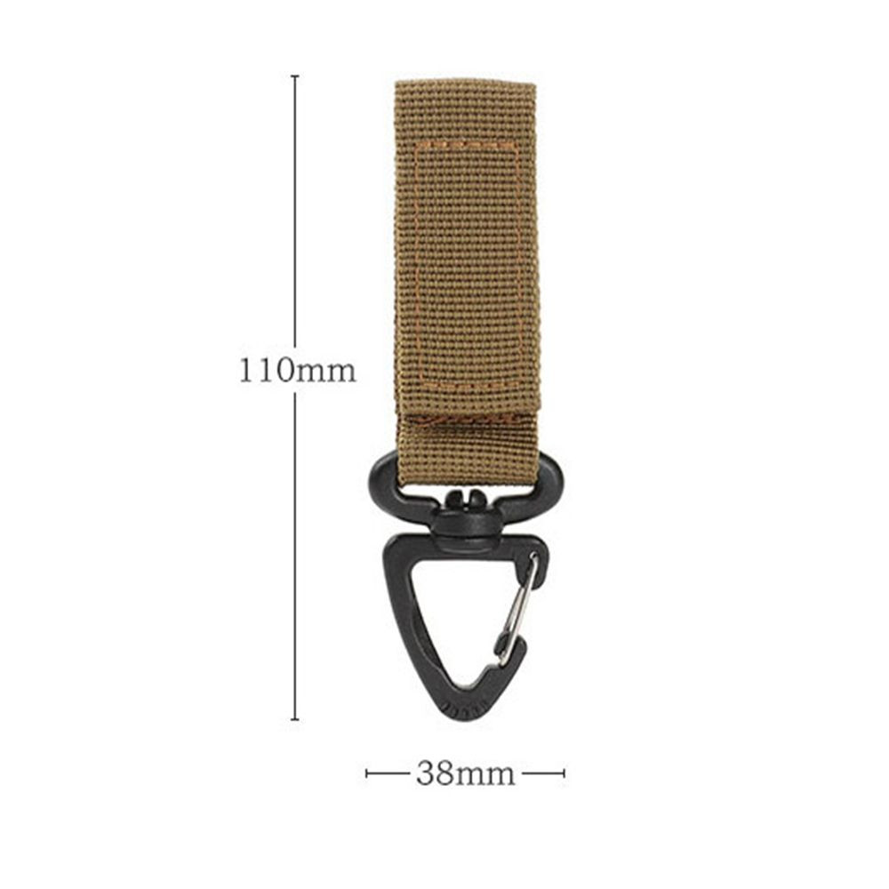 Outdoor Camping Hiking Molle Tactical Gear Nylon Ribbon Knapsack Keychain Triang