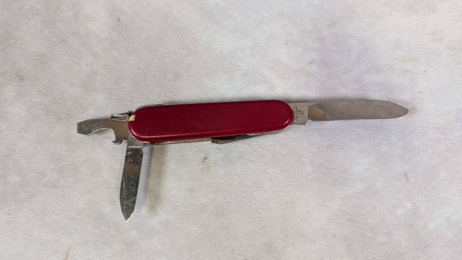 Victorinox Swiss Army Red Multi-Tool Knife Stainless Steel Tweezers Toothpick