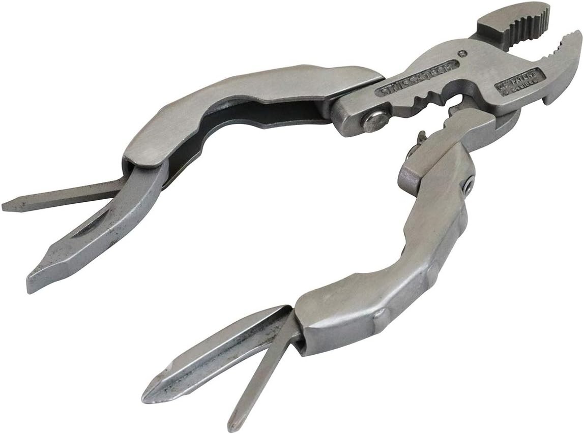 Swiss+Tech ST50016 Polished SS 9-in-1 Micro Pocket Multitool with Screwdrivers