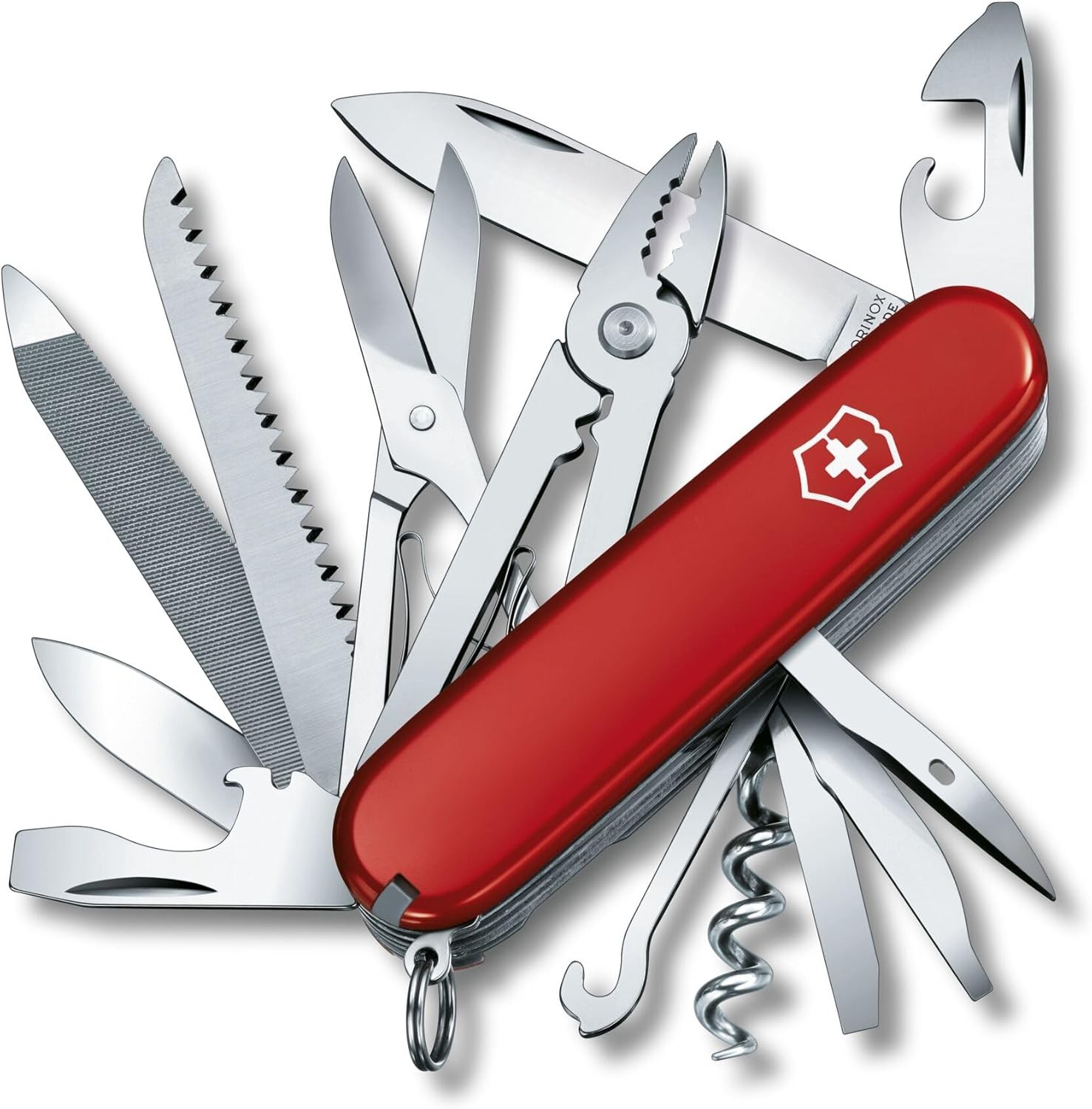 Victorinox Handyman Swiss Army Knife, 24 Functions,Swiss Made Pocket Knife – Red