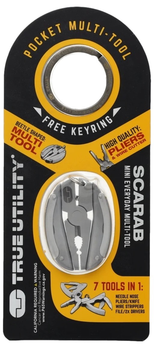 True TRUTOL0002 Scarab Pocket Multi‑Tool Mini Pliers Knife Wire Cutter