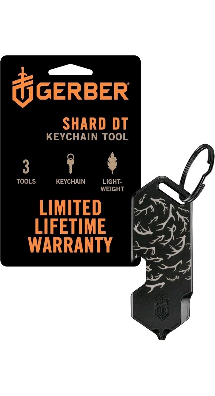 Gerber Shard DT Keychain Multi-Tool 3 Tools N-1 2.5 Inches Long 1.0 OZ