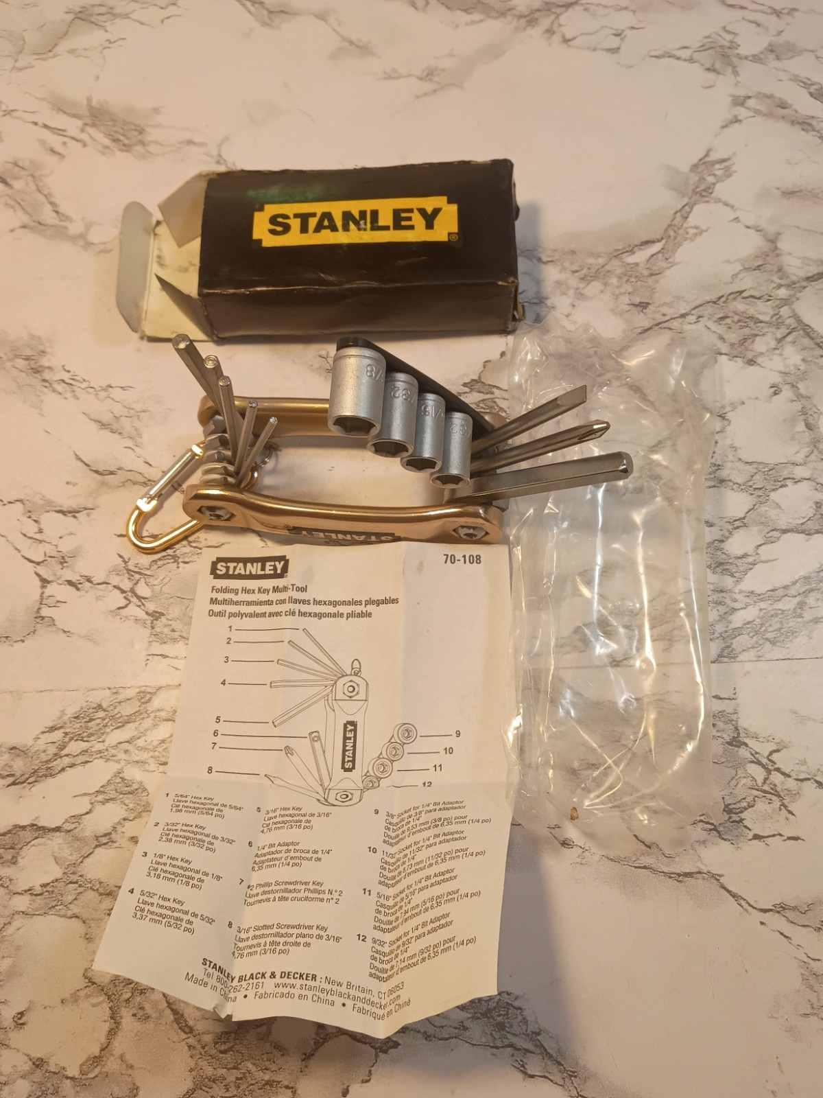 STANLEY FOLDING HEX MULTI-TOOL MODEL 70-108