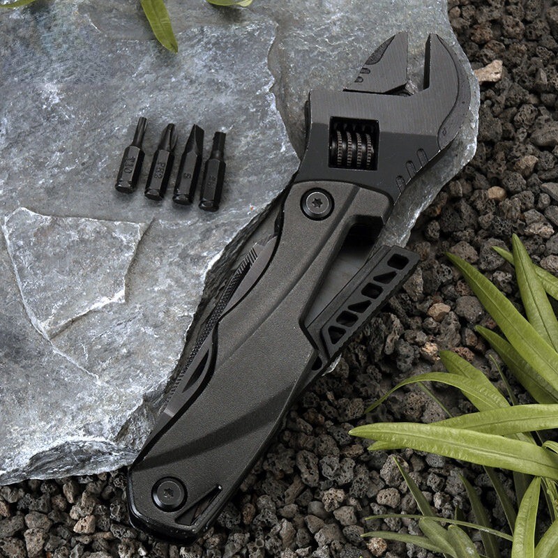 Multi Function Knife Tool With Screwdriver Wrench Purpose Travel Pocket Folding