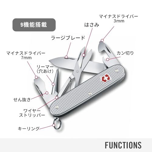 VICTORINOX Pioneer-X ALOX Swiss-made multi-tool with 9 functions including knife