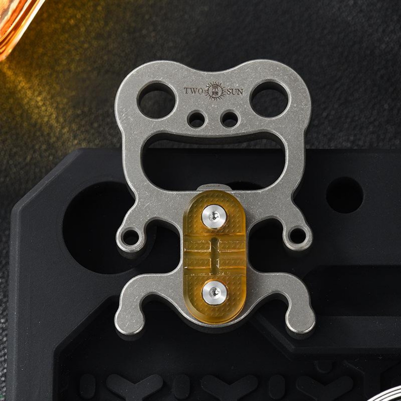 Titanium Alloy EDC Outdoor Multi-Tool Frog Shape Bottle Opener Keychain