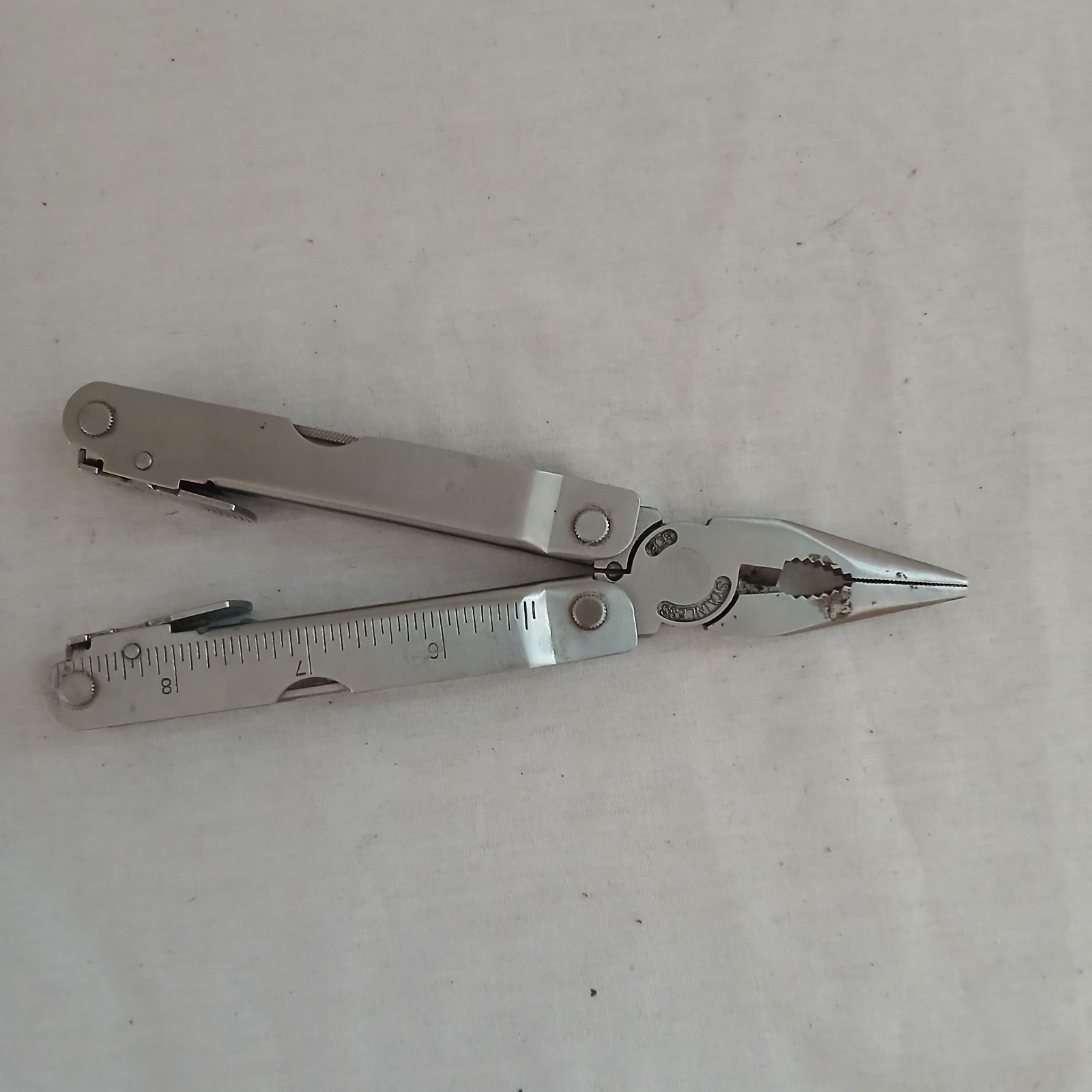 Steelking Leatherman Type Multi Tool Loaded W/ Quality Tools Black Satin Pouch