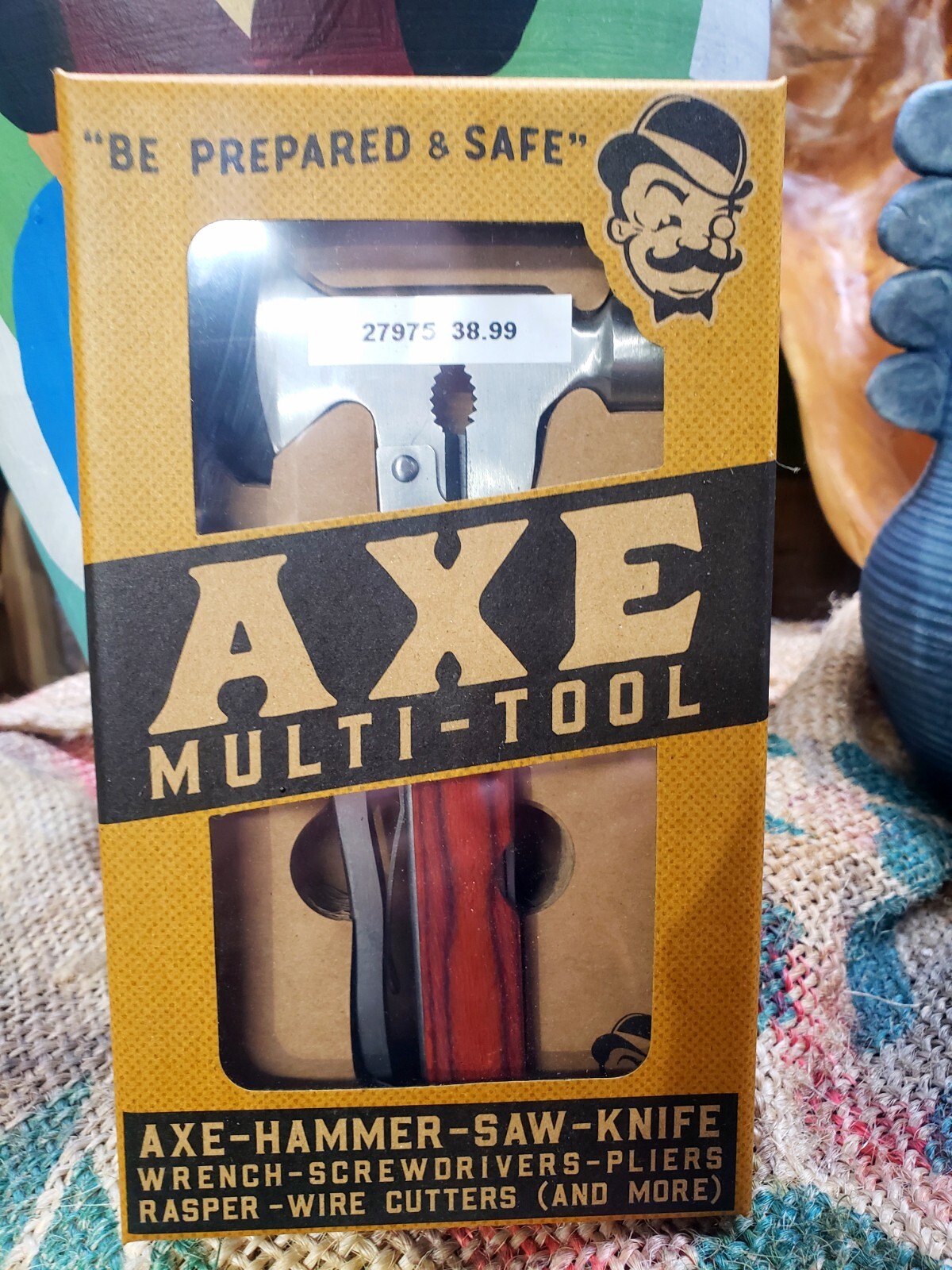 Axe 9 in 1 multi-tool All-in-one tool Axe, Hammer, Saw & More, Great Gift Idea