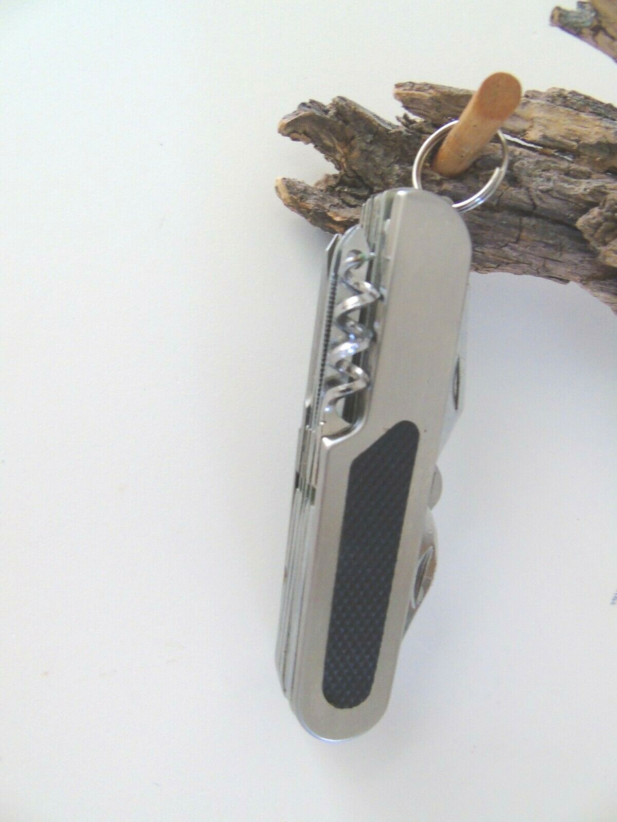 Folding Pocket Knife Portable 10 Function Camping Outdoor Key Ring Nonslip Grip