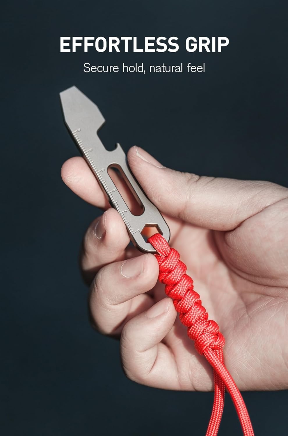 Titanium EDC Pry Bar Multitool, 4-in-1 Keychain Prybar Tool with Bottle Opene…