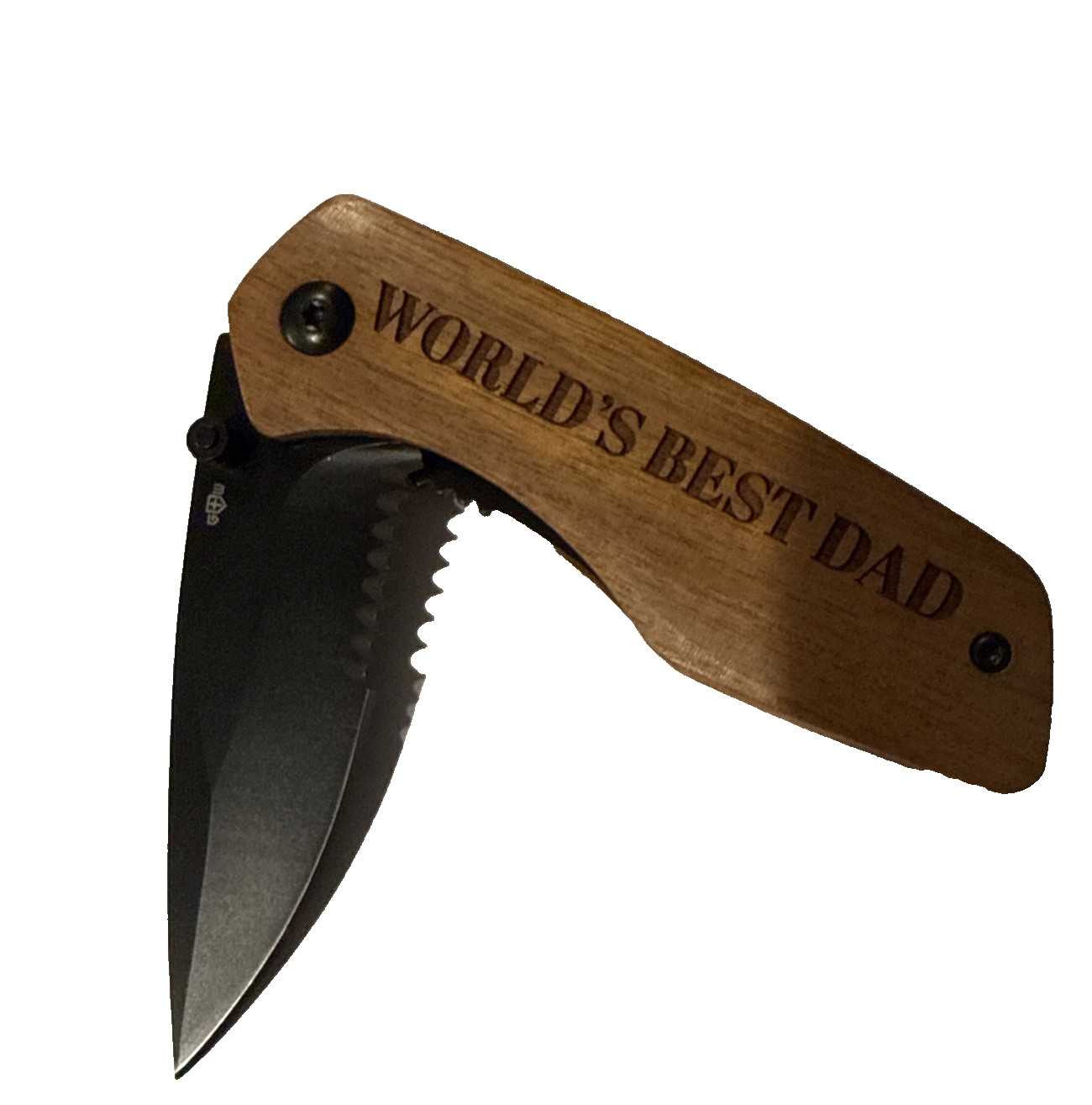 Pocket Knife Folding Tactical Knife Engraved with “WORLD’S BEST DAD” NEW