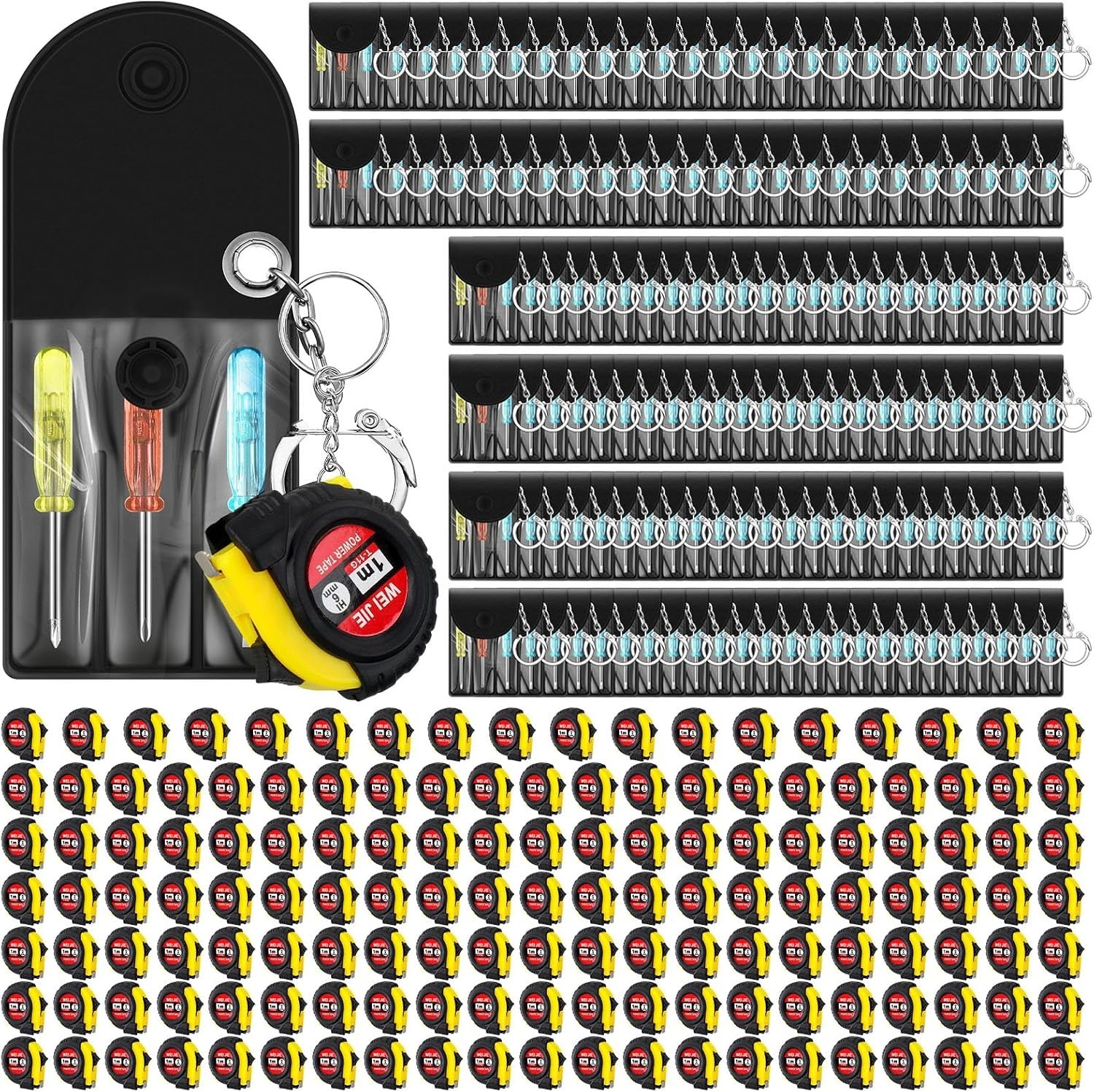 Mini Screwdriver Tape Measure Keychains 240pc: Practical & Fun Adult Gifts