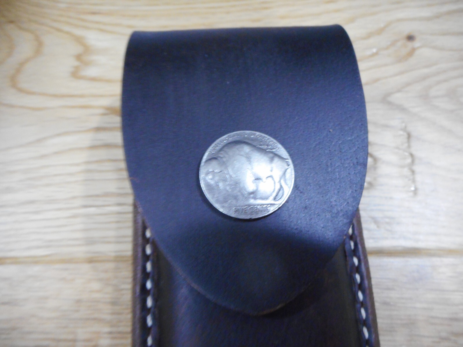 Leatherman Super tool 300 Crazy Horse leather sheath. Buffalo snap. Sheath only.