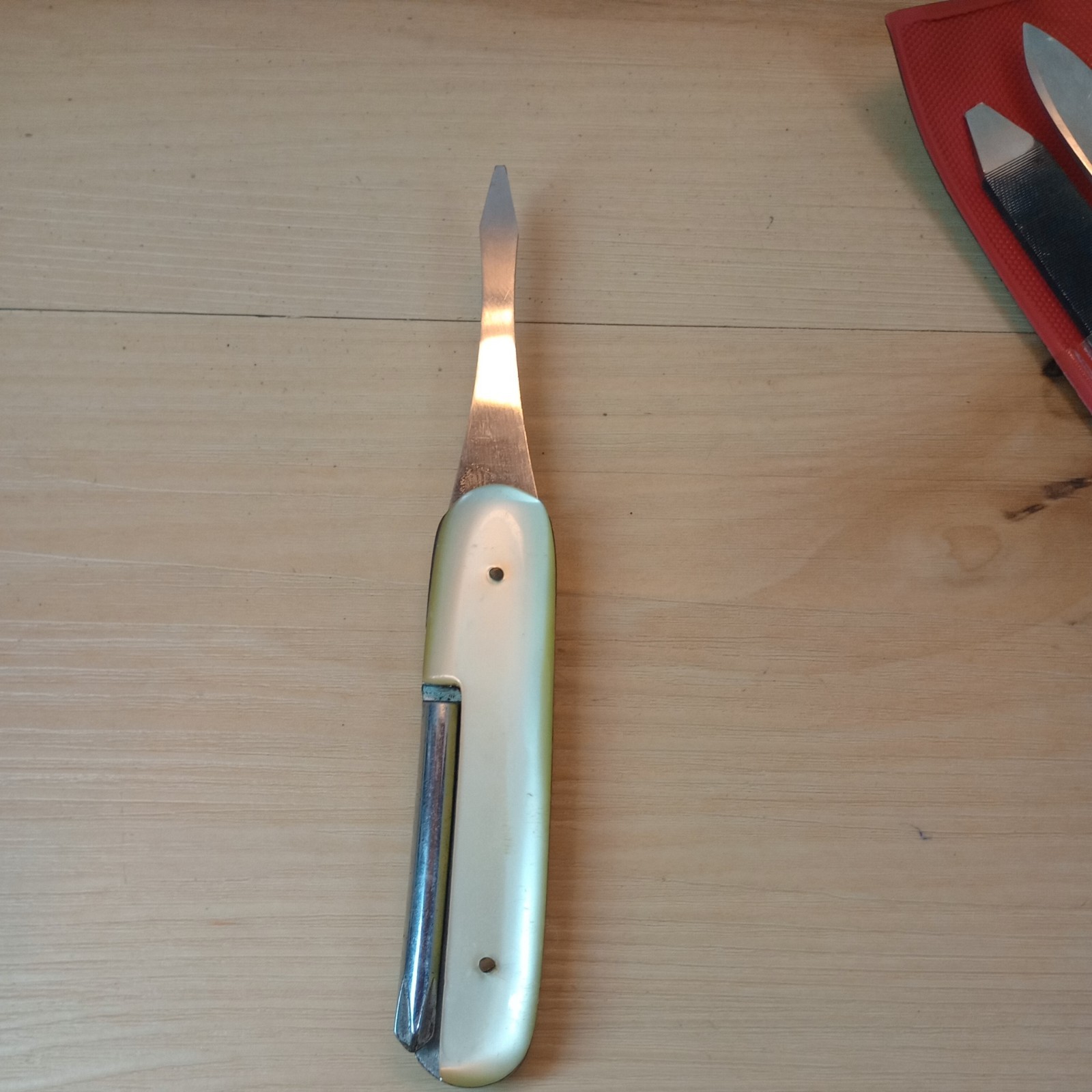 Vtg Multi Purpose Tool Kit Pocket Size Knife Interchangeable 6pc Stainless Japan