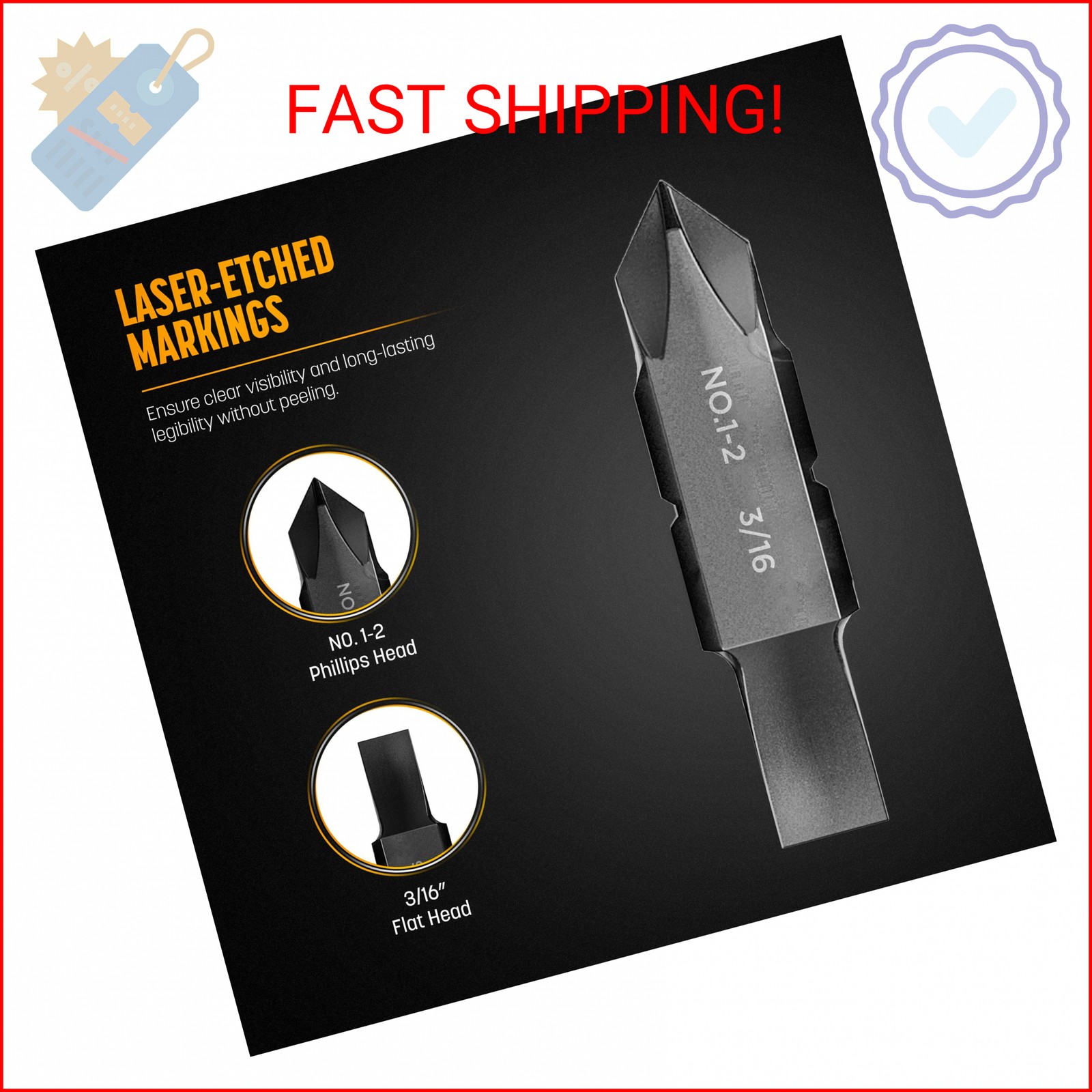 4-Pack Replacement Screwdriver Bits, Designed for Leatherman Multi-Tools, Philli