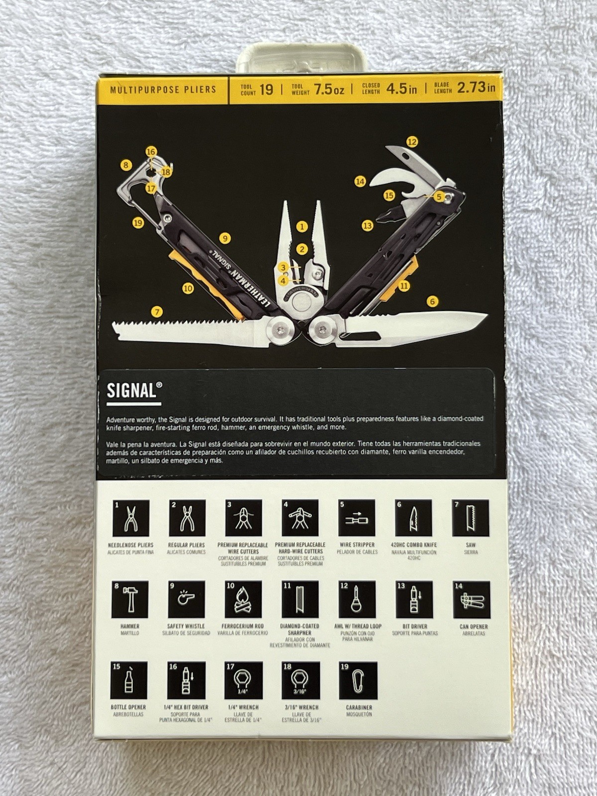 NEW LEATHERMAN® SIGNAL® 19 Tool Stainless Steel Multitool 833439 Tundrascape