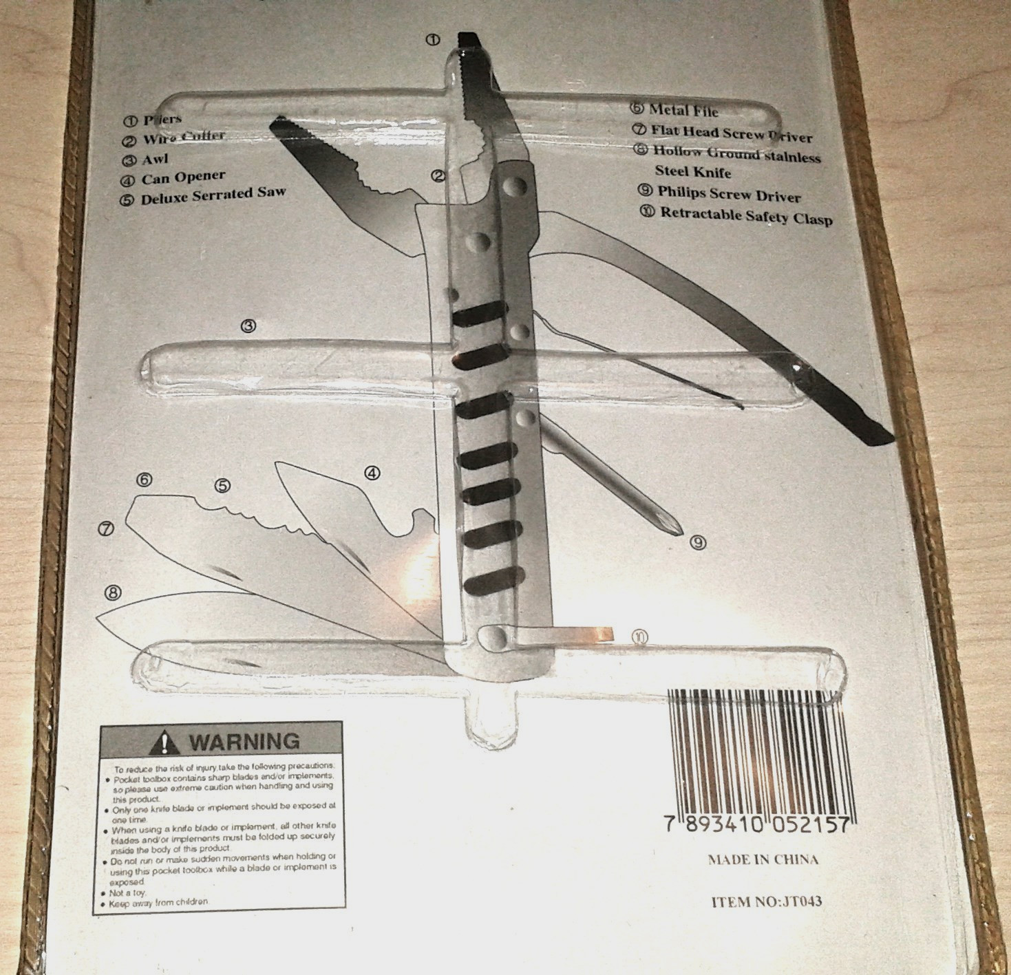 MULTI TOOL pliers knife saw screwdriver file can opener carrying case pocket NEW