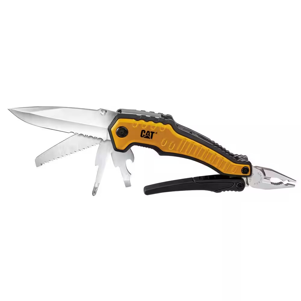 Cat 2 Piece XL Multi-Tool and Multi-Tool Key Chain with Light Gift Box Set