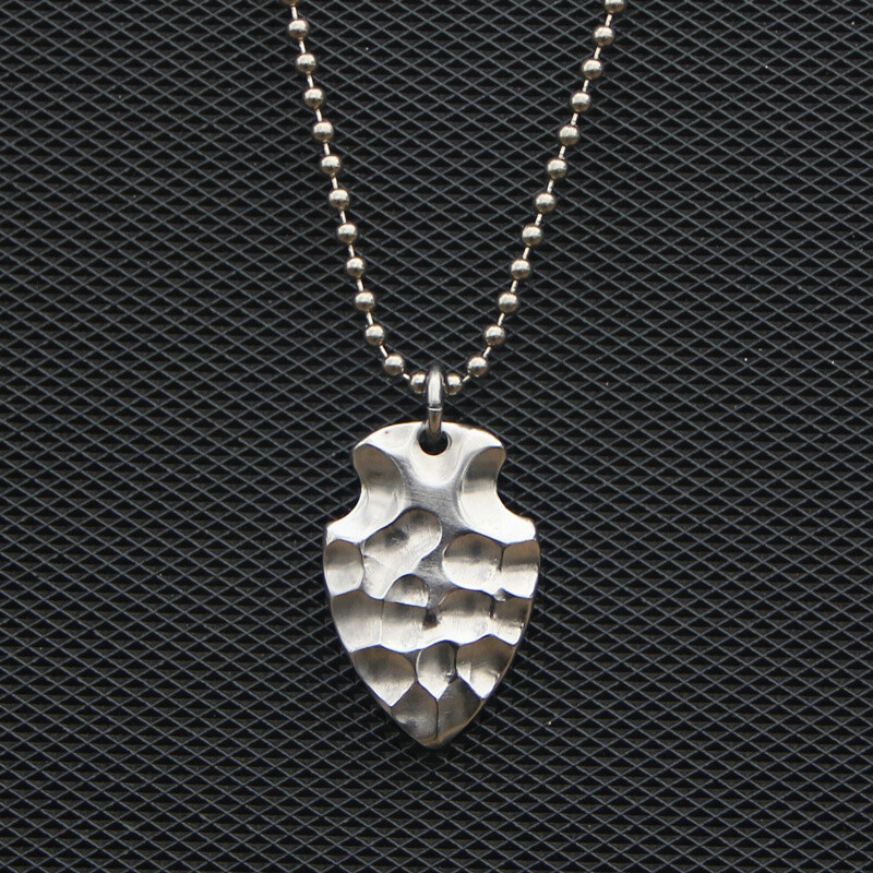 Solid Handmade Titanium Alloy Double-sided Engraving Crater Necklace Pendant EDC