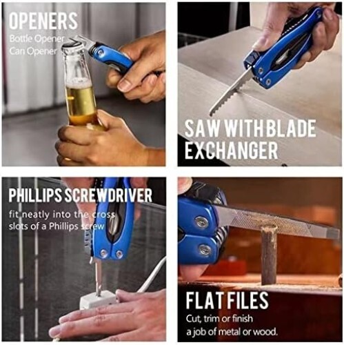 Multi Tool Pliers – Outdoor, Camping, DIY, Survival, Hunting, Hiking, Blue