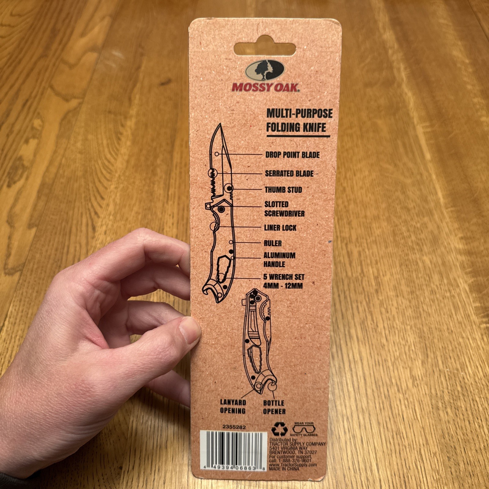 MOSSY OAK Multi-Purpose Folding Knife Pocket Knife Serrated Blad