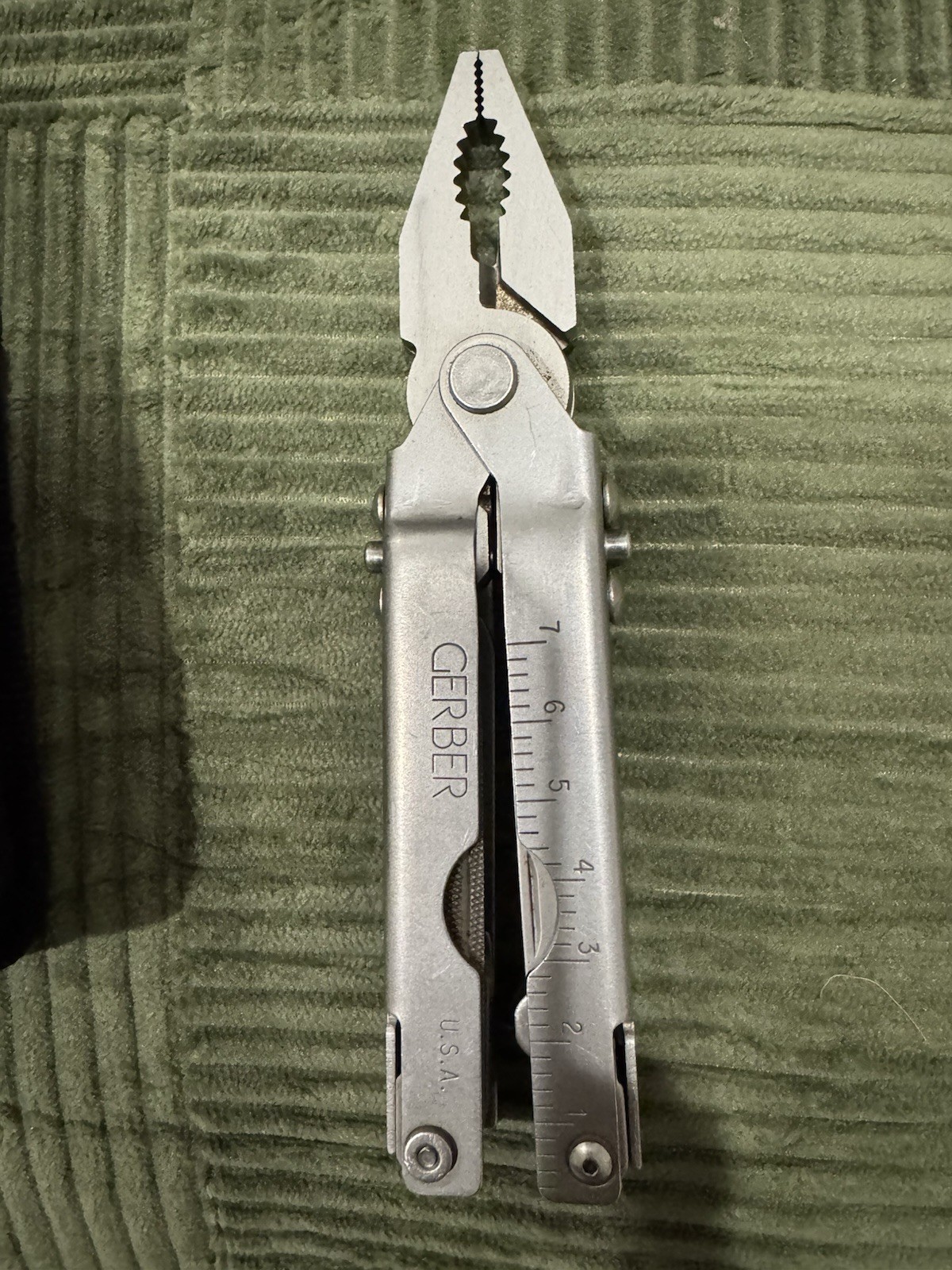 Gerber Stainless Steel Multi-Tool Plier Ruler Silver with Sheath