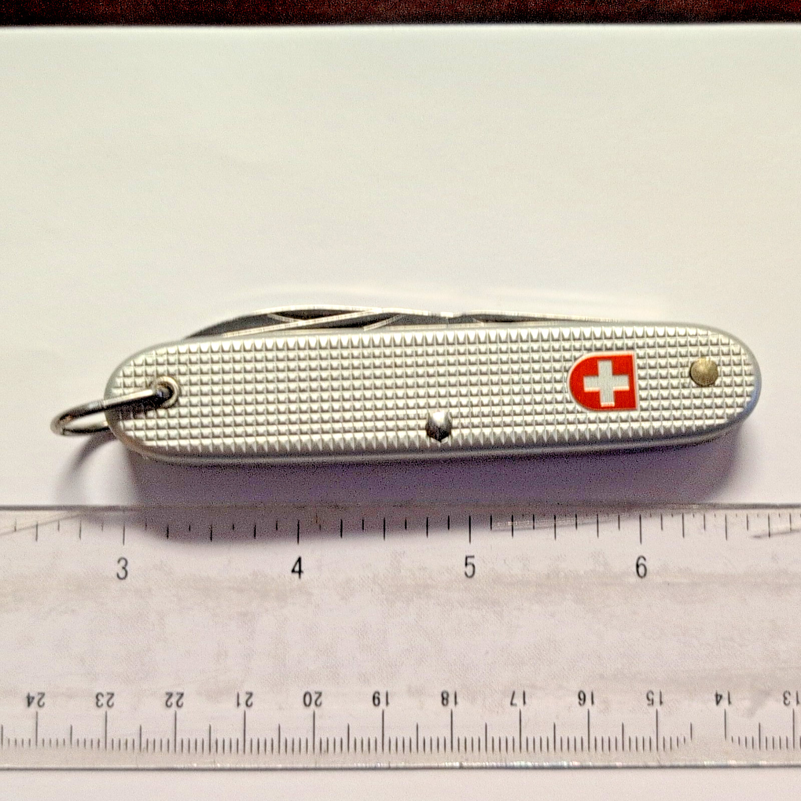 Silver Swiss Army Knife Multi-Tool Knife Bottle/Can Opener Lanyard
