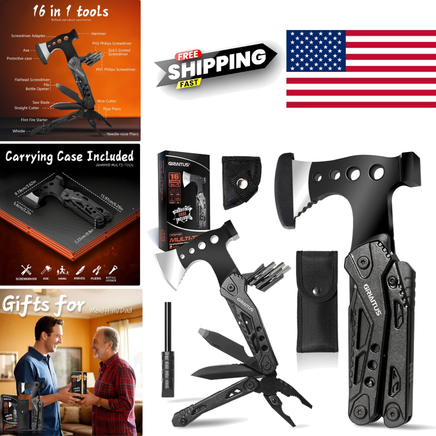 Multitool Accessories 16 in 1 Camping Tool with Sheath for Outdoor Adventures