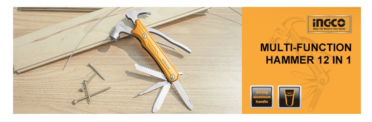 12-in-1 Stainless Steel Hammer Pliers Camping Outdoors Survival Multi Tool Screw