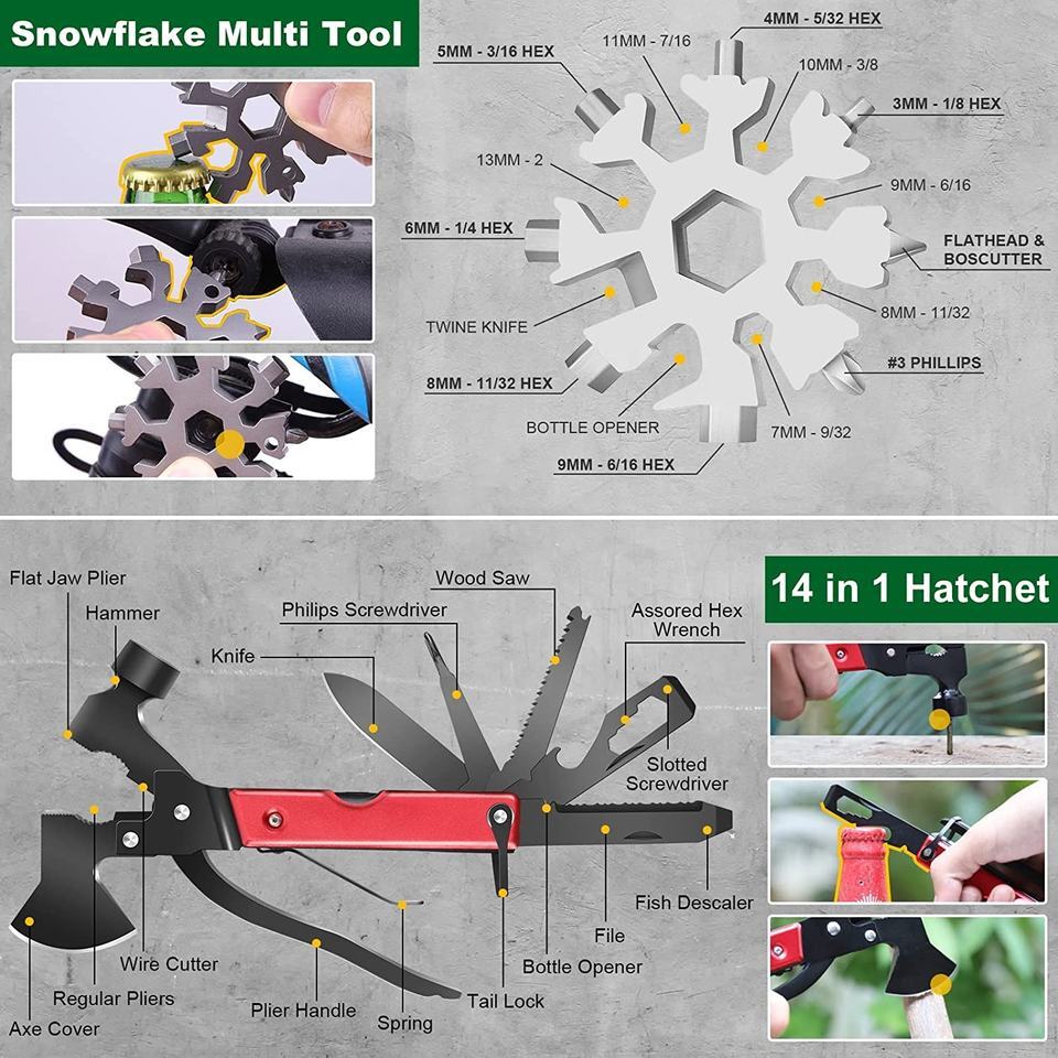 High quality Perfect gift survival gear kit camping accessories 34 in 1 for clim