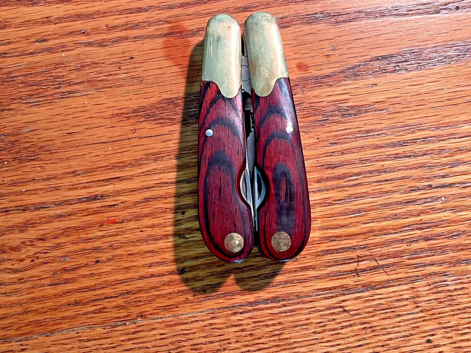 Husky Limited Ed. Rosewood & Brass Multi-Tool & Case Excellent