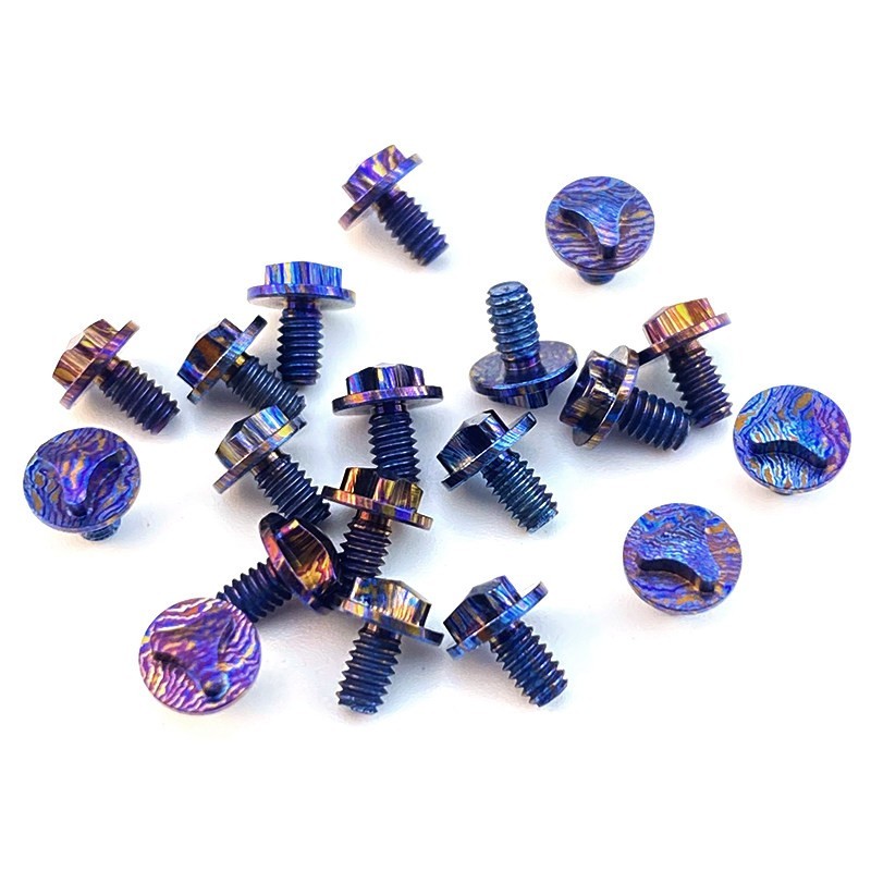 10PCS Colorful Metal Screws Folding Knife Handle Scale DIY Replacement Set