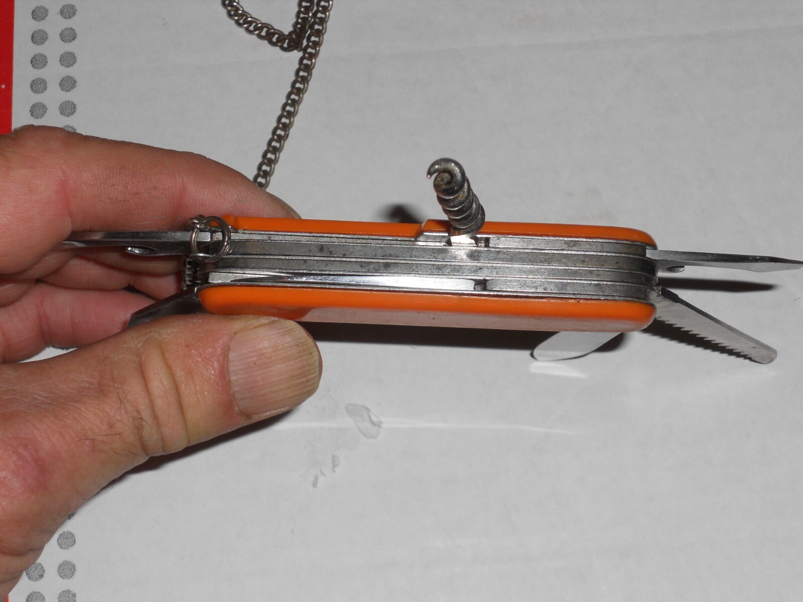 STIHL Pocket Knife With Multi Function Inox Solingen Germany No Marks On Blades