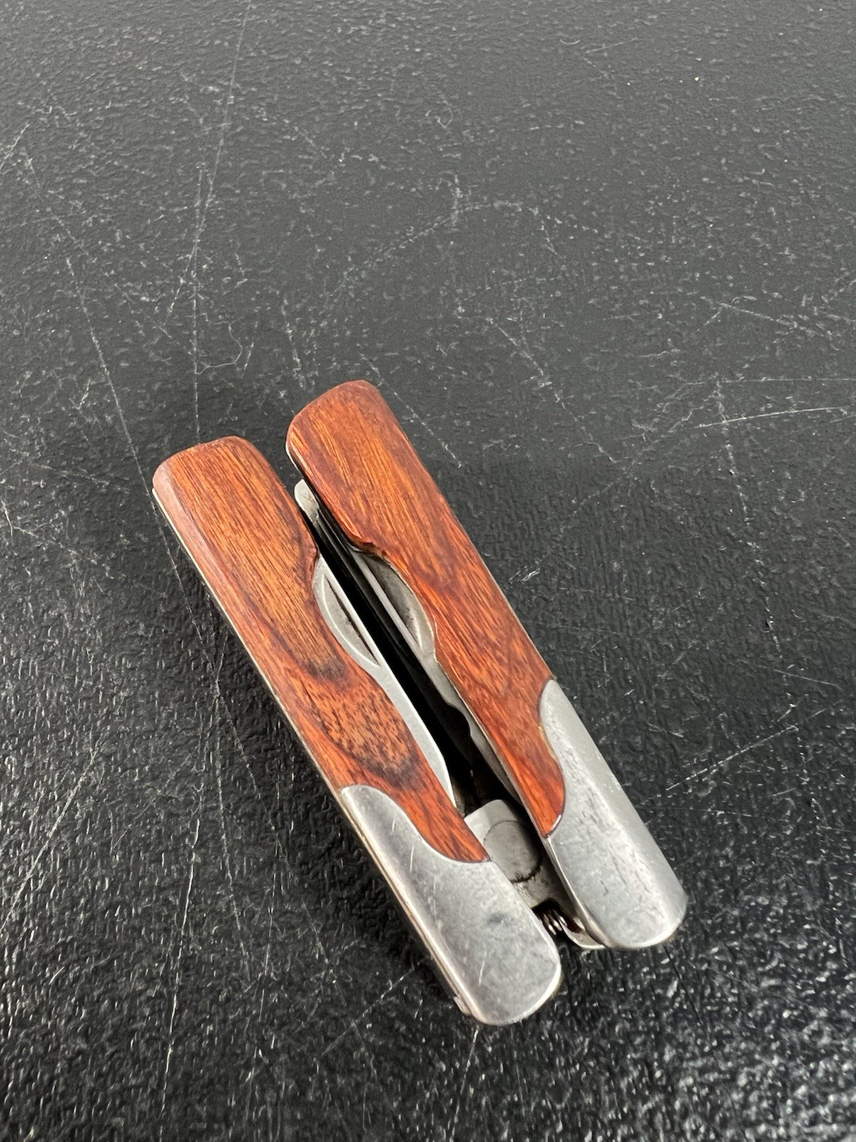 Sheffield Mini Multi-Tool with Wood Handles Pliers and Knife Set